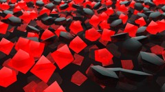 Black red cubes abstract