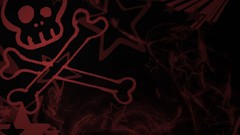 Black red skulls artwork