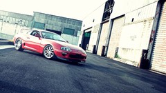 Black red Sports cars Toyota turbo outdoors vehicles Supercars 