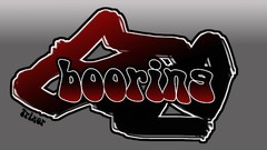 Black red text graffiti colors light gray red and black