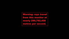 Black red text warning