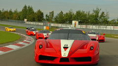 Black red yellow cars