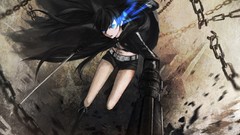 Black rock shooter black hair