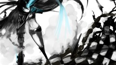 Black rock shooter black hair