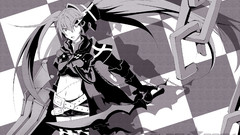 Black rock shooter grayscale