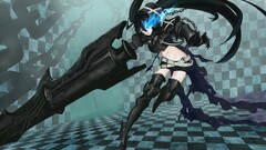 black rock shooter kuroi mato Anime anime girls belly dark hair