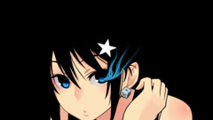 black rock shooter kuroi mato anime girls Anime black background