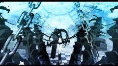 black rock shooter kuroi mato anime girls Anime chains long hair