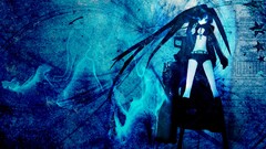 black rock shooter kuroi mato anime girls Anime cyan blue