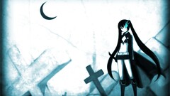 black rock shooter kuroi mato anime girls Anime cyan moon