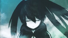 black rock shooter kuroi mato anime girls Anime face closed eyes