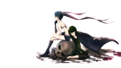black rock shooter kuroi mato Takanashi Yomi anime girls skull