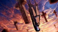 Black rock shooter twintails