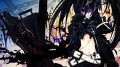 Black rock shooter twintails