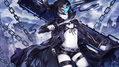 Black rock shooter twintails