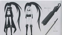 Black rock shooter twintails