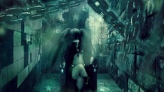 Black rock shooter twintails