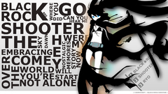 Black rock shooter Typography