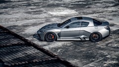 Black silver cars Mazda roads RX-8 concept cars Rotary