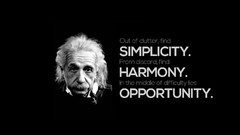 Black simple Albert harmony Albert Einstein Quotes Opportunity