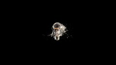 Black simple explosion black background light bulbs
