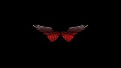 Black simple wings angels minimalistic
