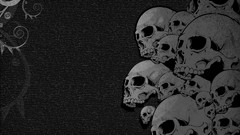 Black skulls heavy metal