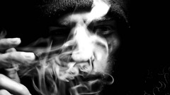 Black smoke abstract smoking