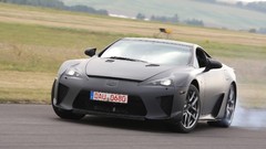 Black smoke cars front lexus lfa