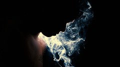 Black smoke silhouettes