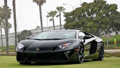 Black Sports Car cars Lamborghini Lamborghini-Aventador