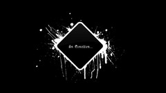 Black spray text white Typography