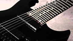 Black string watercolor guitars Djent