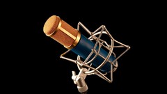 Black studio microphones artistic