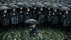 Black suit Umbrellas