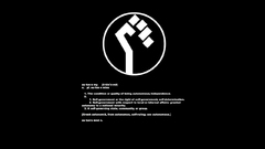 Black text hands black