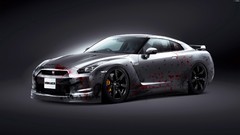 Black tuning cars deviantart digital art Nissan GT-R R35