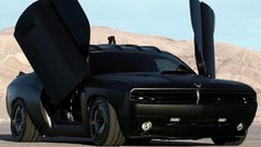 Black tuning cars roadster air force USA dodge challenger 