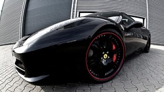 Black tuning front sports cars ferrari 458 italia ferrari 458 
