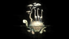 Black turtles artwork