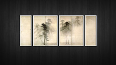 Black wall tree Art brush pencil Wood tress