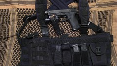 Black weapons Guns shooting cartridge military pistols 