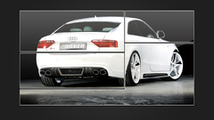 Black white Audi cars