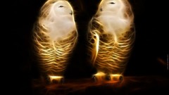 Black white Birds Fractalius