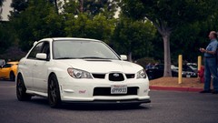 Black white California subaru impreza wrx sti