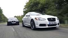Black white cars Jaguar XF