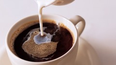 Black white coffee milk