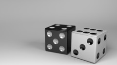 Black white dice