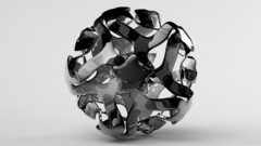 Black white glass sculptures