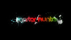 Black white letters abstract colors hunter splashes splatters